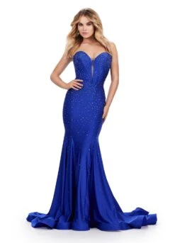 Saffron Gown -Naked Dresses Store ASHLEYlauren 11560 Royal Saffron Evening Gown