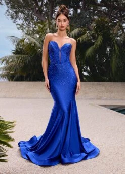 Saffron Gown -Naked Dresses Store ASHLEYlauren 11560 Royal Saffron Evening Gown. Editorial