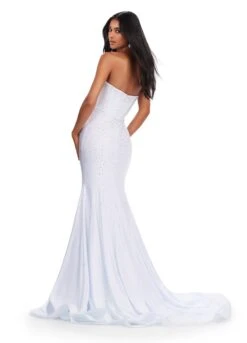 Saffron Gown -Naked Dresses Store ASHLEYlauren 11560 White Saffron Evening Gown. Back