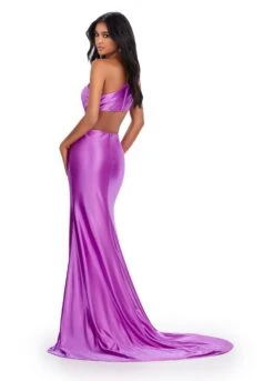Tahira Gown -Naked Dresses Store ASHLEYlauren 11577 Purple Tahira Evening Gown. Back