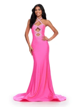 Oceana Gown -Naked Dresses Store ASHLEYlauren 11578 Pink Oceana Evening Gown