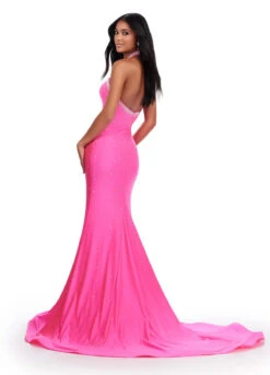 Oceana Gown -Naked Dresses Store ASHLEYlauren 11578 Pink Oceana Evening Gown. Back