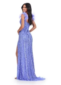 Risha Gown 15 Risha Gown -Naked Dresses Store ASHLEYlauren 11586 Periwinkle Risha Evening Gown. Back