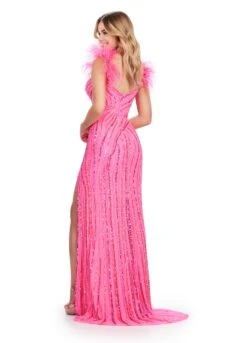 Risha Gown 11 Risha Gown -Naked Dresses Store ASHLEYlauren 11586 Pink Risha Evening Gown.Back