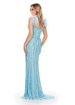 Risha Gown 13 Risha Gown -Naked Dresses Store ASHLEYlauren 11586 Sky Risha Evening Gown.Back