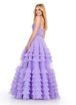 Hallie Gown -Naked Dresses Store ASHLEYlauren 11603 Lilac Hallie Evening Gown. Back