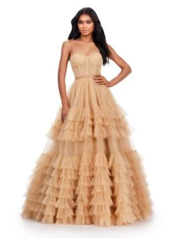 Hallie Gown -Naked Dresses Store ASHLEYlauren 11603 Nude Hallie Evening Gown