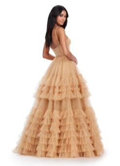 Hallie Gown -Naked Dresses Store ASHLEYlauren 11603 Nude Hallie Evening Gown. Back