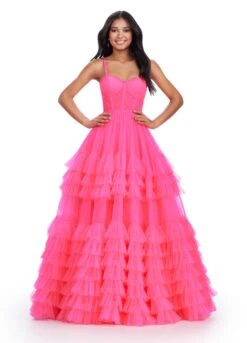 Hallie Gown -Naked Dresses Store ASHLEYlauren 11603 Pink Hallie Evening Gown