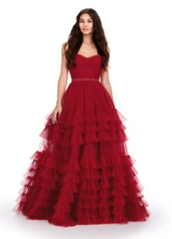 Hallie Gown -Naked Dresses Store ASHLEYlauren 11603 Red Hallie Evening Gown