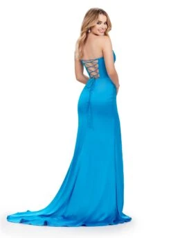 Lottie Gown -Naked Dresses Store ASHLEYlauren 11605 Blue Lottie Gown Back