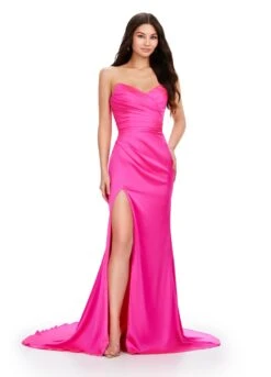 Lottie Gown -Naked Dresses Store ASHLEYlauren 11605 Hot Pink Lottie Gown. Back