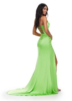 Lottie Gown -Naked Dresses Store ASHLEYlauren 11605 Lime Lottie Gown Back