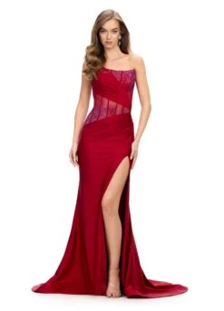 Adara Gown -Naked Dresses Store ASHLEYlauren 11617 Burgundy Adara Evening Gown