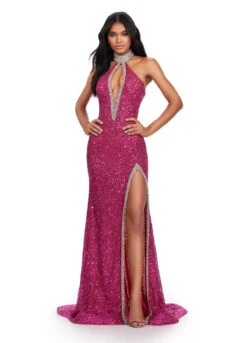 Yasmin Gown -Naked Dresses Store ASHLEYlauren 11634 Fuchsia Yasmin Evening Gown