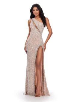 Mercedes Gown -Naked Dresses Store ASHLEYlauren 11635 Silver Mercedes Evening Gown