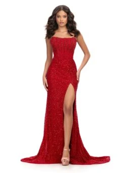 Envy Gown -Naked Dresses Store ASHLEYlauren 11659 Red Envy Evening Gown