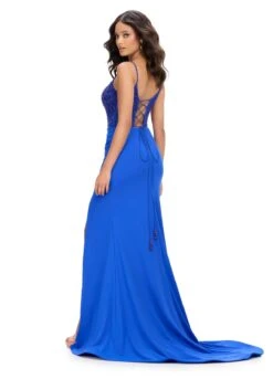 Venice Gown 13 Venice Gown -Naked Dresses Store ASHLEYlauren 11664 Royal Blue Venice Evening Gown. Back
