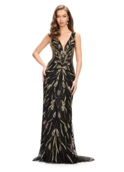 Viola Gown 19 Viola Gown -Naked Dresses Store ASHLEYlauren 11669 Gold Black Viola Evening Gown