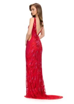 Viola Gown 18 Viola Gown -Naked Dresses Store ASHLEYlauren 11669 Red Viola Evening Gown.Back