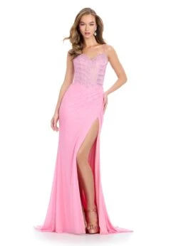 Natalia Gown -Naked Dresses Store ASHLEYlauren 11691 Pink Natalia Gown