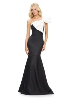 Bronx Gown -Naked Dresses Store ASHLEYlauren 11696 Ivory Black Bronx Evening Gown. Back