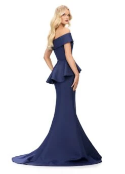 Trixie Gown -Naked Dresses Store ASHLEYlauren 11710 Navy Trixie Evening Gown. Back