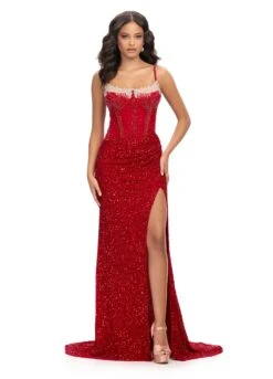Alba Gown -Naked Dresses Store ASHLEYlauren 11711 Red Alba Gown