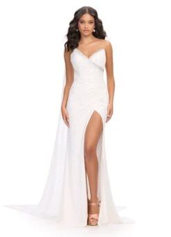 Calla Gown -Naked Dresses Store ASHLEYlauren 11736 White Calla Evening Gown