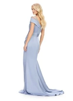 Rome Gown -Naked Dresses Store ASHLEYlauren 11749 Silver Rome Evening Gown. Back