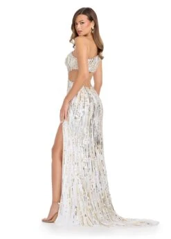Cirilla Gown 17 Cirilla Gown -Naked Dresses Store ASHLEYlauren 11789 Silver Gold Cirilla Evening Gown. Back