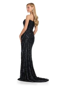 London Gown 18 London Gown -Naked Dresses Store ASHLEYlauren 11817 Black London Evening Gown. Back
