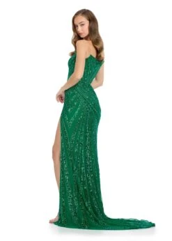 London Gown 16 London Gown -Naked Dresses Store ASHLEYlauren 11817 Emerald London Evening Gown. Back