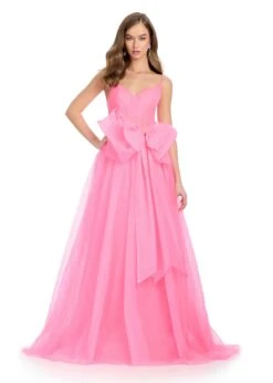 Miley Gown -Naked Dresses Store ASHLEYlauren 11841 Hot Pink Miley Evening Gown