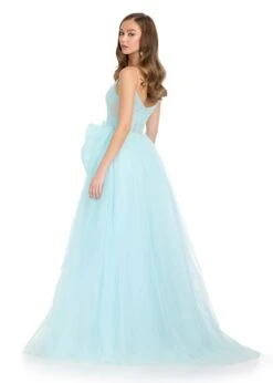 Miley Gown -Naked Dresses Store ASHLEYlauren 11841 Sky Blue Miley Evening Gown. Back