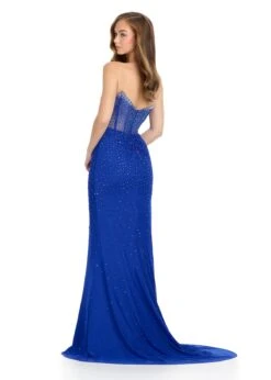 Arielle Gown -Naked Dresses Store ASHLEYlauren 11854 Royal Blue Arielle Evening Gown. Back