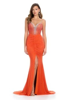 Serafina Gown -Naked Dresses Store ASHLEYlauren 11855 Orange Serafina Evening Gown