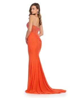 Serafina Gown -Naked Dresses Store ASHLEYlauren 11855 Orange Serafina Evening Gown. Back
