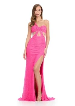 Zaria Gown -Naked Dresses Store ASHLEYlauren 11860 Hot Pink Zaria Evening Gown
