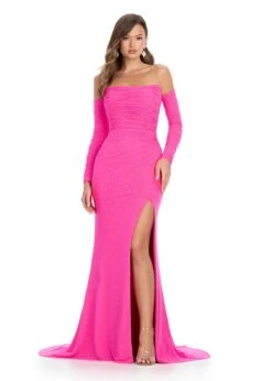 Dana Gown -Naked Dresses Store ASHLEYlauren 11862 Hot Pink Dana Evening Gown