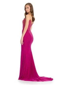 Kirsten Gown -Naked Dresses Store ASHLEYlauren 11864 Berry Kirsten Evening Gown. Back
