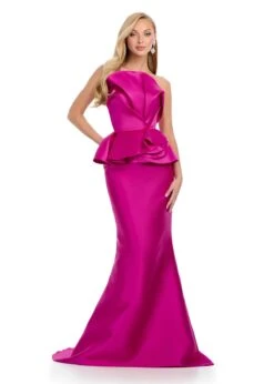 Selina Gown -Naked Dresses Store ASHLEYlauren 11874 Raspberry Selina Evening Gown