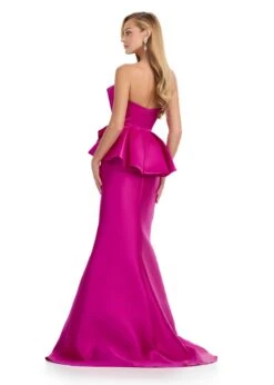 Selina Gown -Naked Dresses Store ASHLEYlauren 11874 Raspberry Selina Evening Gown. Back