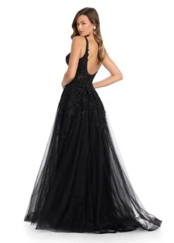 Anabella Gown -Naked Dresses Store ASHLEYlauren 11892 Black Anabella Evening Gown. Back