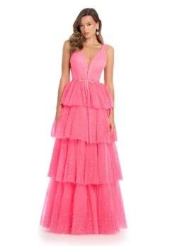 Bunny Gown -Naked Dresses Store ASHLEYlauren 11894 Hot Pink Bunny Evening Gown