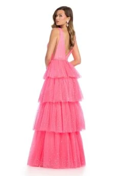 Bunny Gown -Naked Dresses Store ASHLEYlauren 11894 Hot Pink Bunny Evening Gown. Back