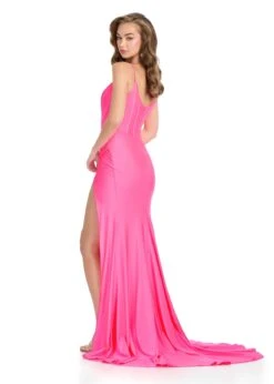 Pandora Gown -Naked Dresses Store ASHLEYlauren 11900 Hot Pink Pandora Evening Gown. Back