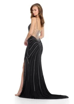 Pasha Gown -Naked Dresses Store ASHLEYlauren 11902 Black Pasha Evening Gown. Back