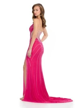 Pasha Gown -Naked Dresses Store ASHLEYlauren 11902 Fuchsia Pasha Evening Gown. Back