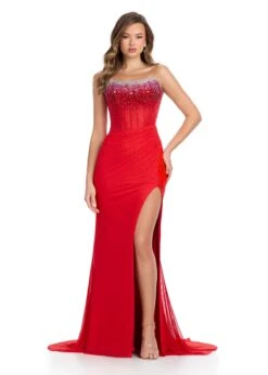 Elora Gown -Naked Dresses Store ASHLEYlauren 11904 Red Elora Evening Gown
